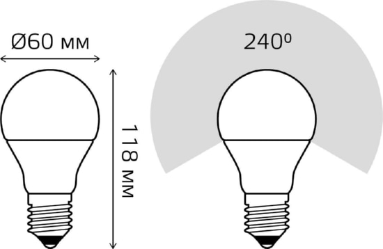 Лампа LED A60 E27 6500К 15Вт 1480Лм Elementary Gauss