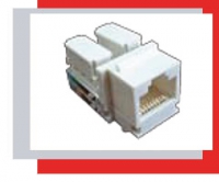 45-Механизм розетки компьютерной RJ-45, кат.5е, UTP модуль (8 контакта) (100 шт) LK45 Экопласт