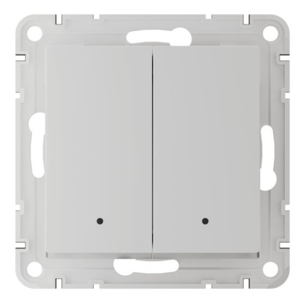 Выключатель 2-кл. с подсветкой Белый (Zigbee) AtlasDesign Smart SE