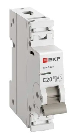 Автоматический выключатель ВА 47-63N C20/1 6кА Proxima EKF