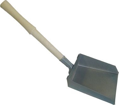 Совок хозяйственный металлический с деревянной ручкой