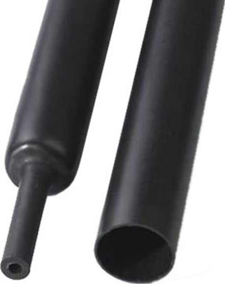 Трубка термоусаживаемая  RPKH1 103/45x1-C (чёрная) (на клеевой основе), 1метр.