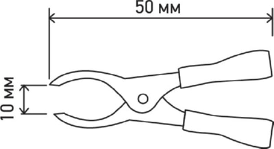 Зажим "крокодил" 10А 50мм REXANT