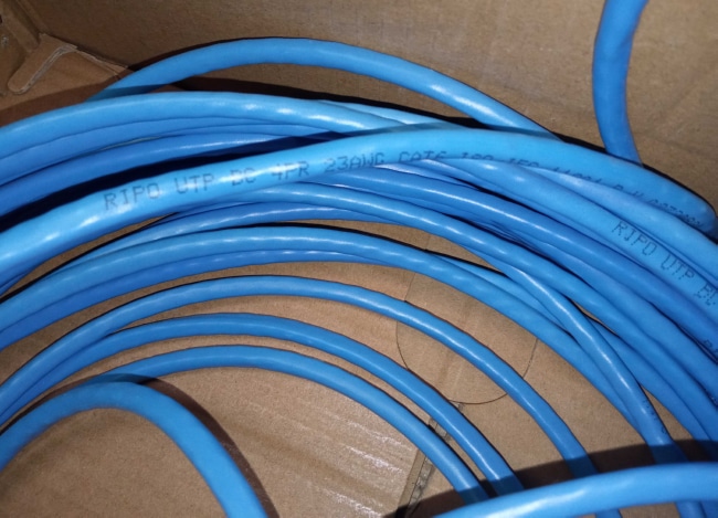 Кабель RIPO UTP4 CAT6 23AWG 305м Cu (медь) синий