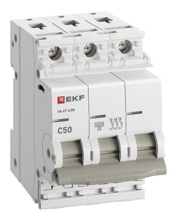 Автоматический выключатель ВА 47-63N C50/3 6кА Proxima EKF