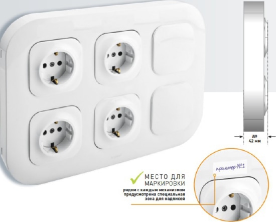 БЕЛЫЙ_Рамка 6-я, наружной установки IP20 (782296) LEGRAND