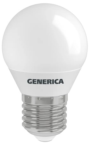 Лампа LED G45 E27 3000К 8Вт 800Lm GENERICA