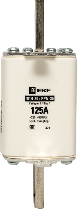 Вставка плавкая ППН-35 250/125А 660В габарит 1 EKF