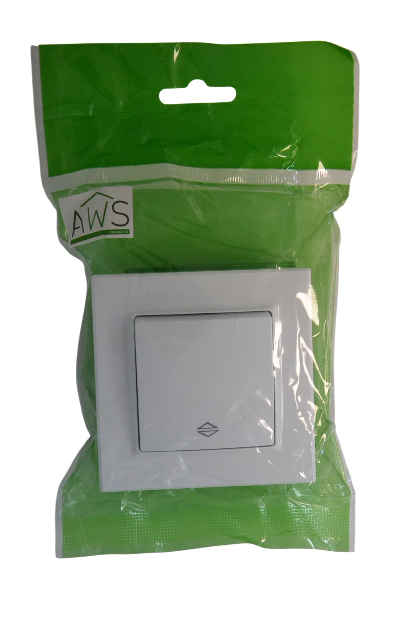 Выключатель проходной 1-кл. белый SD-P1003W "Standard" AWSproducts