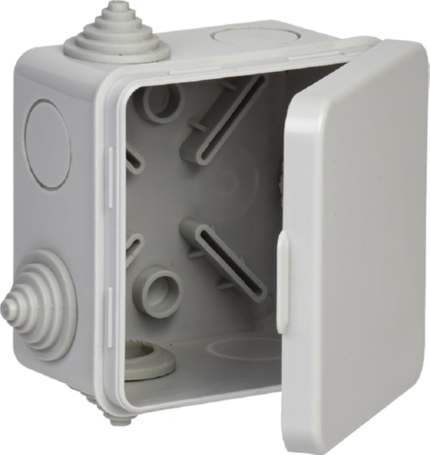 Коробка распред. о/п 80х80х50 IP54 СЕРАЯ 7 сальников КМ41238 IEK (45)