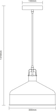 Camelion PL-425L С71 Белый + хром (Светильник подвесной Amsterdam,  1х E27, 60Вт, 230В, металл)
