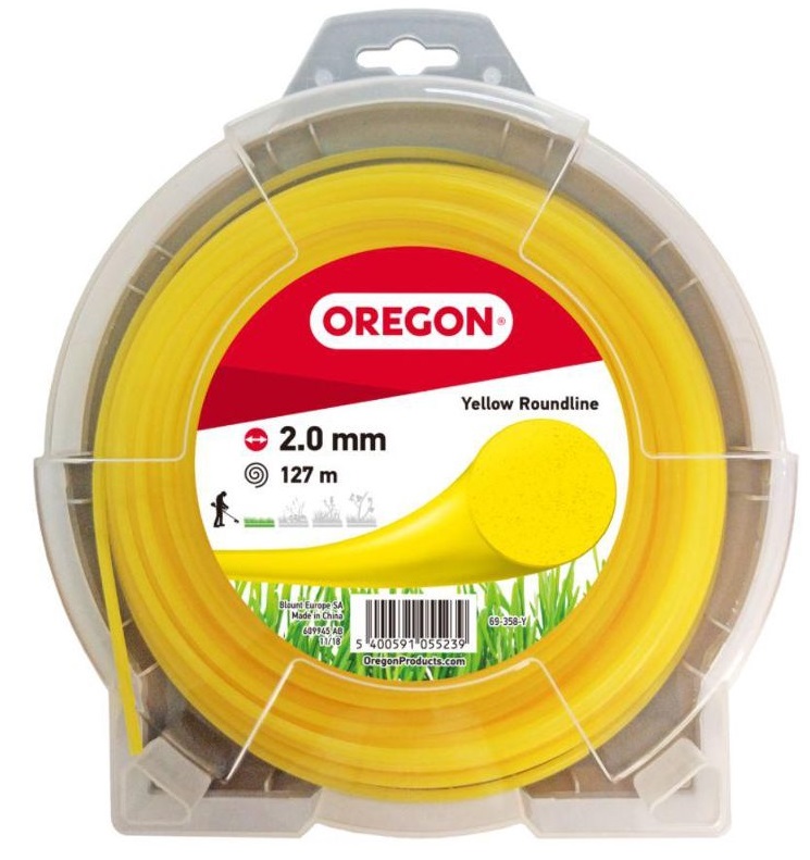 Леска Yellow: желтая, круг, блистер, 2.0 мм х 127 м OREGON