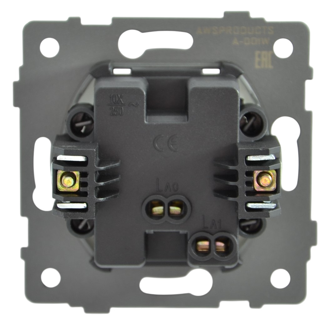 Выключатель 1-кл. белый A-001W "Aura" AWSproducts