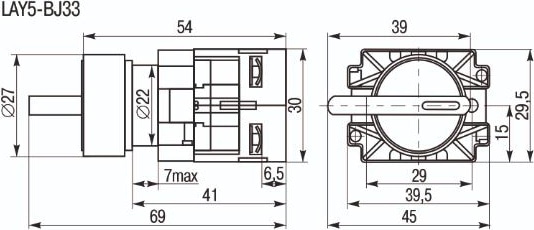 Переключатель LAY5-BJ33 3 пол. I-0-II длин ручка 2но, IP40 IEK