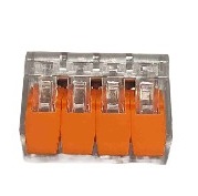 Клемма рычажковая 4 отверстия 0,2-4,0 32А SN-221414 (50шт) AWSPRODUCTS, уп