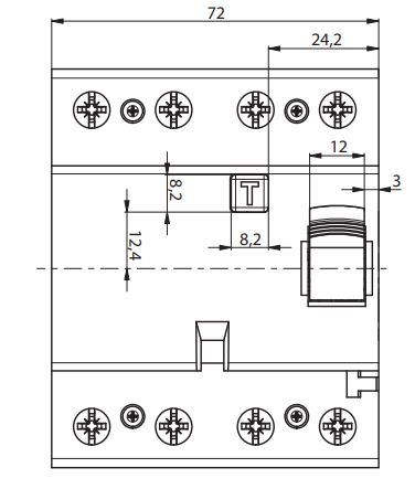 УЗО EFI6-P2 40/4/0.03 30мА, тип АС, 6кА ETI