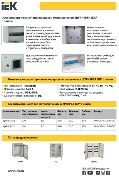 Щит ЩУРн-3/12зо-0 с замком и окном У2 IP54 ИЭК