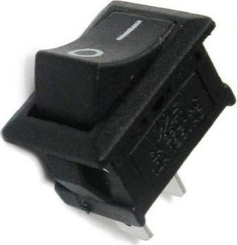 Выключатель клавишный 250V 6А 2c ON-OFF чёрн. Mini Rexant