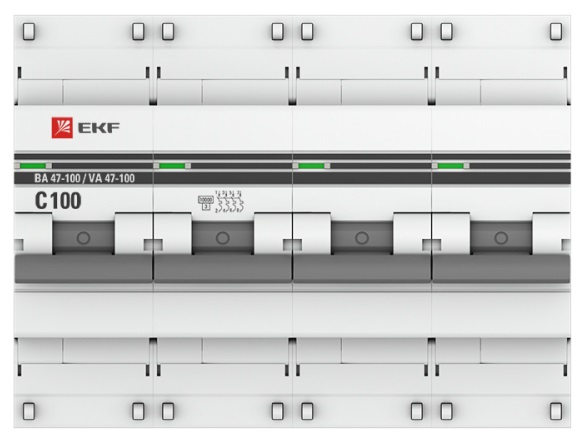 Автоматический выключатель ВА 47-100 C100/4 10кА Proxima EKF