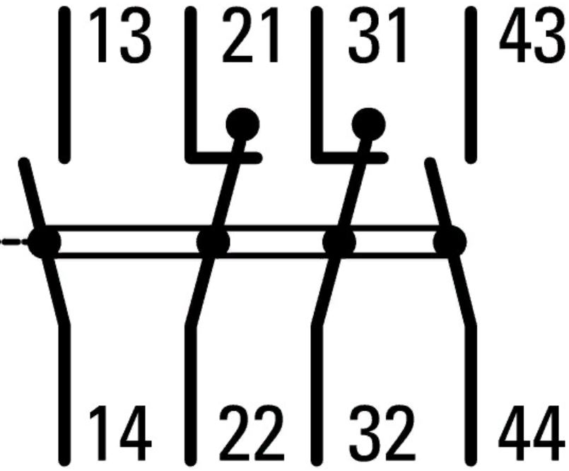 Дополнительный контакт DILM150-XHI22  (2 н.р. + 2 н.з.)