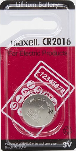 Элемент питания CR-2016 3V MAXELL 1/card