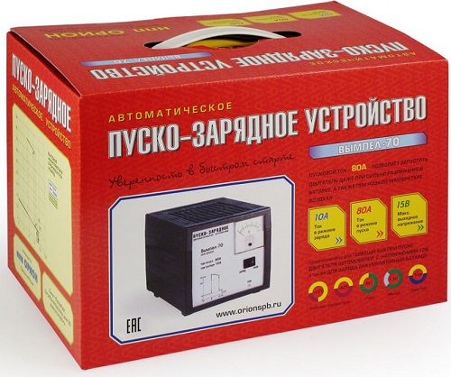 Пусковое зарядное устройство Вымпел-70 (80А/10А,12В,автомат)