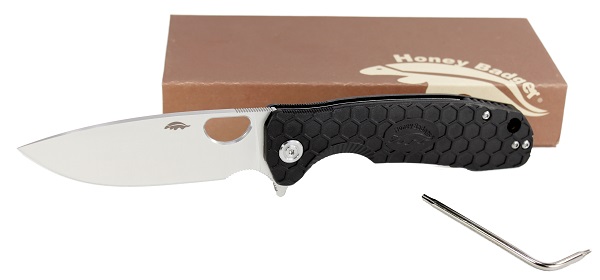 Нож Honey Badger Flipper L (HB1001) с чёрной рукоятью