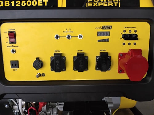 Генератор бензиновый RGB12500ET (ном 10кВт, 380В), электростартер, разъем ATS) Power Expert