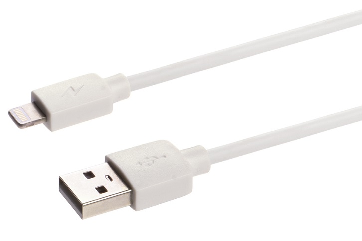 Дата-кабель, ДК 6, USB - Lightning, 1 м, белый, TDM