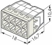 Клеммник 2273-208 8*(0,5 - 2,5mm) 24A 450V (уп-50шт)