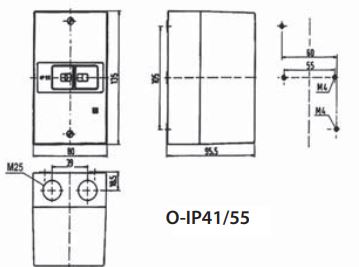 Кожух монтажный O - 55 для MS25 ETI