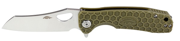 Нож Honey Badger Wharnclever L (HB1033) с зелёной рукоятью
