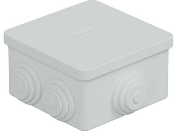 Коробка распред. о/п 70х70х40 IP44 БЕЛАЯ 6 сальников JBS070 Ecoplast (200)