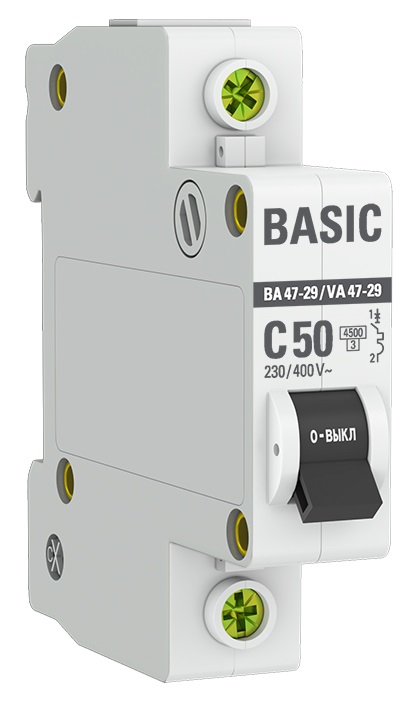 Автомат ВА 47-29 1P 50А (C) 4,5кА 230В Basic