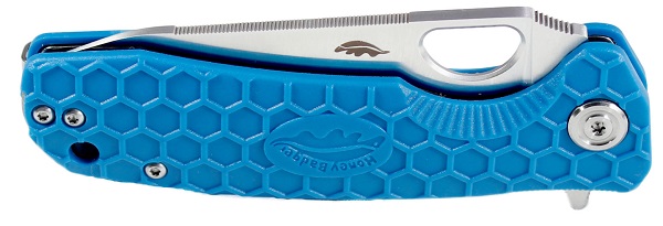 Нож Honey Badger Leaf L (HB1291) с голубой рукоятью