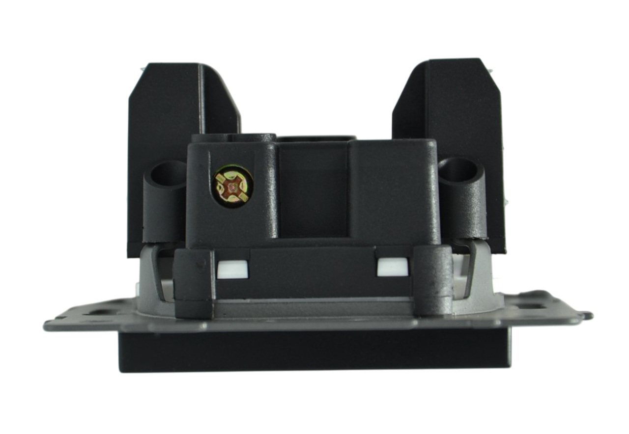 Выключатель проходной 1-кл. чёрный A-003B "Aura" AWSproducts