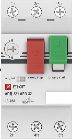 Автоматический выключатель пуска двигателя АПД-32 13-18А 600В, EKF PROxima