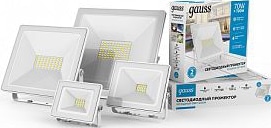 Прожектор светодиодный Gauss LED 50W 3500lm IP65 6500К белый 1/20