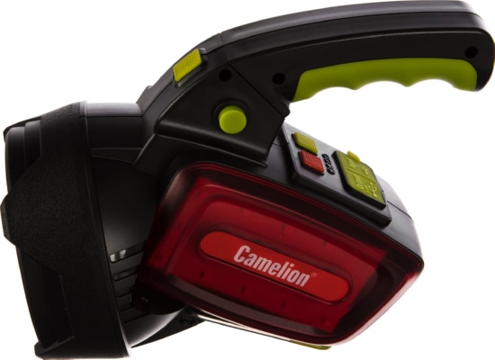 Фонарь Camelion LED56334 (фонарь аккум., карбон, 3W  CREE+12LED+12redLED, 5В 4А-ч, пластик, коробка)