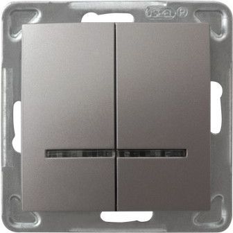 Выключатель LP-2YS/M/23 1002 2 кл. с подсветкой (без рамки)