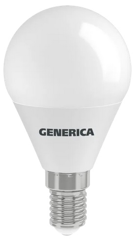 Лампа LED G45 шар  8Вт 230В 4000К E14 800Lm GENERICA