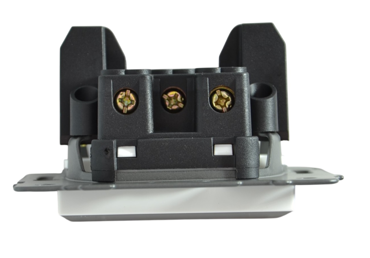 Выключатель перекрёстный 1-кл. белый A-007W "Aura" AWSproducts