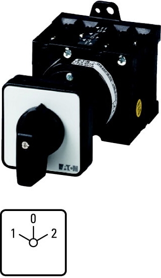 Переключатель щитовой T3-3-8212/Z (32A, 1-0-2) на DIN рукоятки на дверь