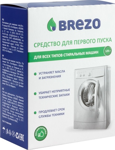 Средство для первого пуска для стиральной машины, 125 г., 1 шт., BREZO