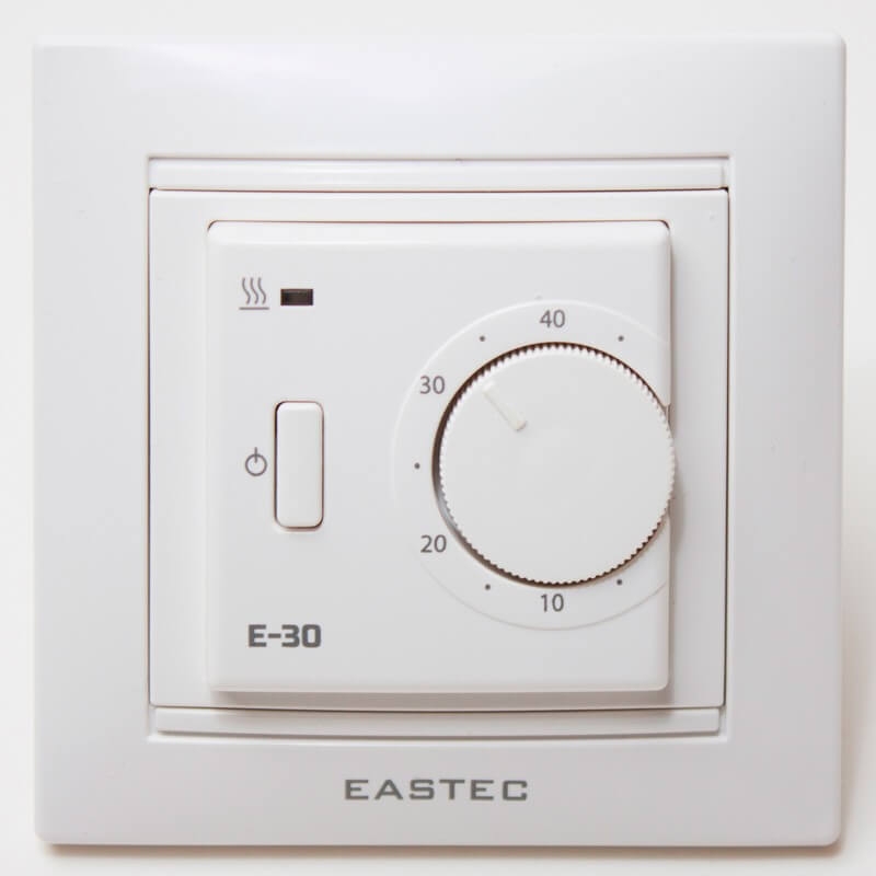Терморегулятор EASTEC E-30 белый механический (встраиваемый 3,5 кВт)
