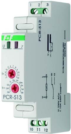 Реле времени с задержкой включ. PCR-513 UNI F&F (<10A, 12-264в, АС/DС)