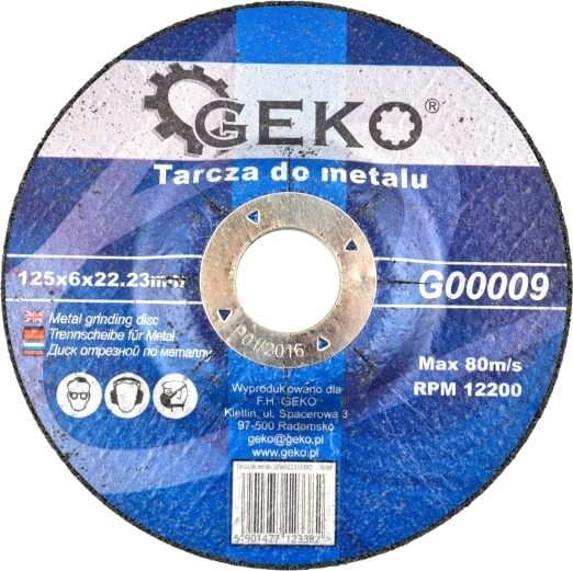 Круг зачистной 125х6,0 мм (нерж.,металл) Премиум GEKO
