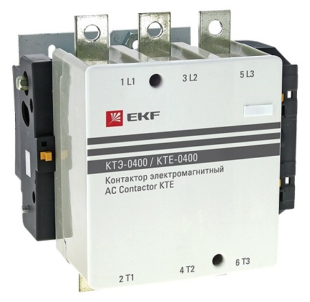 Контактор КТЭ 400А (кат.220В АС, 400А, 200кВт, 1но.) EKF