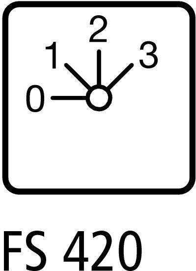 Переключатель щитовой T0-2-8241/E (20А, 0-1-2-3)