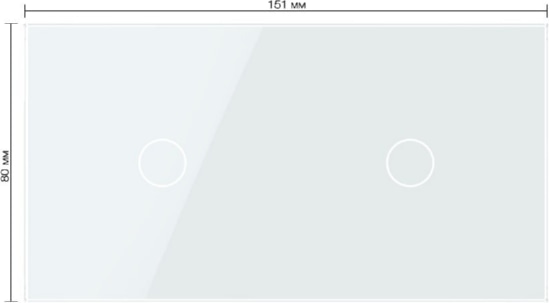 Панель для 2-х сенсорных выключателей (1+1) Белый Livolo